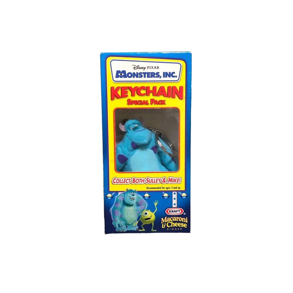 Vintage Disney Monsters Inc. Sully Kraft Mac & Cheese Plush Keychain